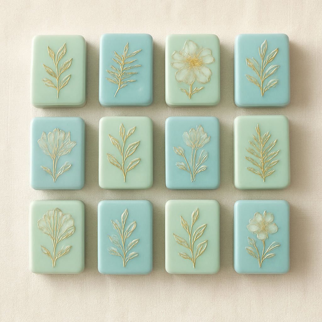 Coastal Garden mahjong tile collection
